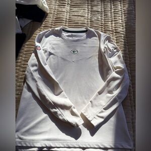 Nike White Dri-Fit Packers Long Sleeve Shirt